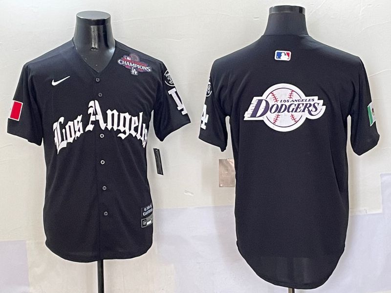 Men Los Angeles Dodgers Blank Black Five generations Joint Name 2025 Nike MLB Jersey style 33->los angeles dodgers->MLB Jersey